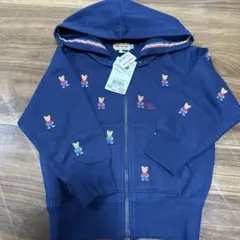 ミキハウス オリジナル　mikihouseフード付きパーカー 100 ネイビー