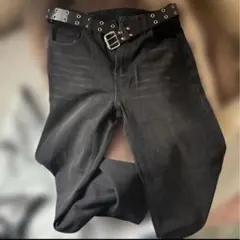 バギーデニム　ブラック　Sサイズ