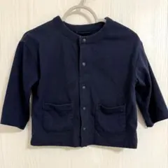 ユニクロ エアリズム カーディガン ネイビー 80