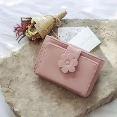 ✨かおぽん様✨【新品】②ブルーブルーエ　財布　カード入れ　お花モチーフ•薄型のサムネイル