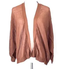 新品 タグ付き レディース カーディガン 夏 透け 茶色 Mサイズ 羽織物