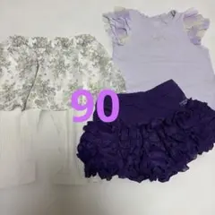 アナスイミニのパンツとTシャツ スカッツ　90サイズ　まとめてのサムネイル