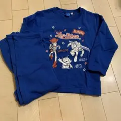 新品　トイストーリー　パジャマ　長袖　ブルー　裏起毛　120