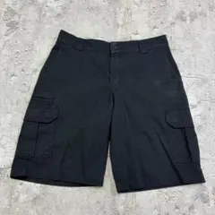 Dickies　カーゴショーツ　W35　ブラック　古着　ワークパンツのサムネイル