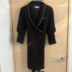 ZARA ダブルブレストコート ブラック XSのサムネイル