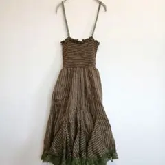 RISA ストライプ柄 キャミワンピース