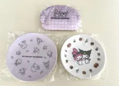 モスバーガー 福袋 2026 メラミンプレート ポーチ クロミ マイメロディ