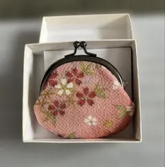 花柄ちりめん　がま口財布 箱入り