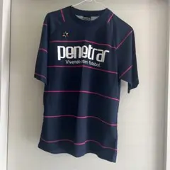 penetral ストライプ 半袖シャツ ネイビーのサムネイル
