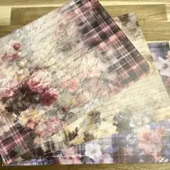 処分品【vintage floral】各10枚計30枚デザインペーパー