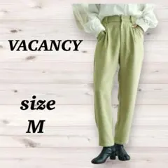 ヴァカンシー（M）ミックスツイードテーパードパンツ　タグ付き　ハイウエストのサムネイル