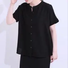 【新品未使用】SHOO•LA•RUE 大人の抜け感をプラスするバンドカラーシャツ