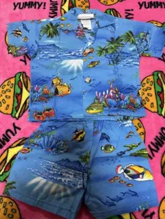 ヴィンテージ キッズ古着 アロハシャツ セットアップ USA製 70