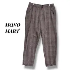 【モノマート】テーパードパンツ　タータンチェック　アンクル　カジュアル　L