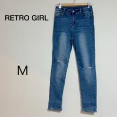レディース RETRO GIRL ダメージスキニーデニム Mサイズのサムネイル