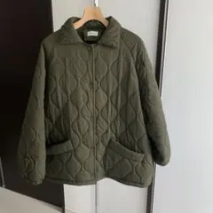 MYMODO キルティングコート　ボアオーバーサイズカーキー　フリーサイズ
