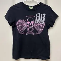 88 TEES 半袖Tシャツ ブラック スカルプリント M
