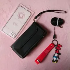 iPhone13ProMax ケース 手帳型 ショルダー 美品 おまけ付 ミニー