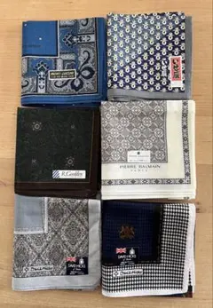 メンズ　紳士用　ハンカチ　6枚おまとめ