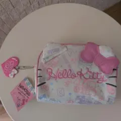 平成レトロ　ハローキティ　耳付きポーチ　タグ付き未使用　サンリオ