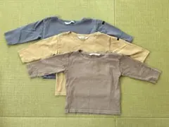 【futafuta】コットン100%長袖カットソー 3色セット