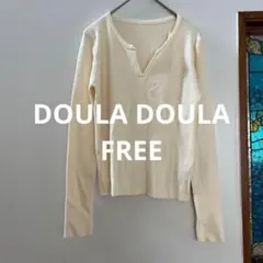 DOULA　DOULA シンプル長袖ニット　アイボリー　フリー