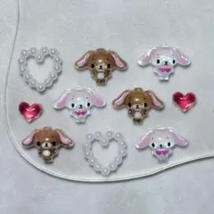 【 新品 】大人気❣️ シュガーバニーズ しろうさ くろうさ ネイルパーツのサムネイル