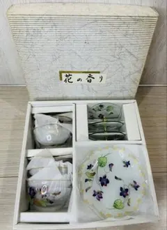 ✨新品未使用✨佐々木クリスタル 蓋付デザート五客揃 花の香り 5客セット