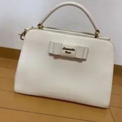 samantha vega リボンハンドバッグ ホワイト