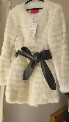 Pinky Girls ホワイトファーコート Sサイズ