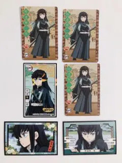 すき家 コラボ カード デコステッカー 時透無一郎 6枚セット