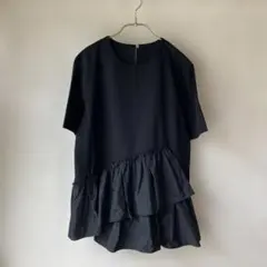 【新品タグ付】yori ランダムティアードハーフスリーブ ブラック ヨリ yori ランダムティアードハーフスリーブカットソー - メルカリ