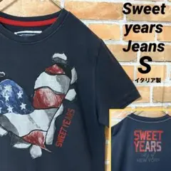 Sweet years Jeans 半袖 Tシャツ ハート柄 星条旗 イタリア製のサムネイル