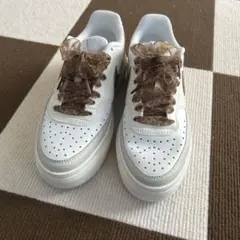 Nike コートビジョンアルタ　ホワイト レオパードシューレース