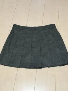 GU チェック柄 プリーツスカート XL