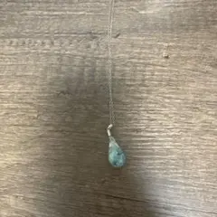 水色涙型ペンダントネックレス ハンドメイド