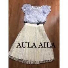 新品☆AULA AILA☆アウラアイラ  レースプリーツスカートのサムネイル