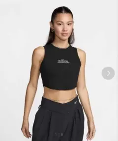 NIKE クロップド タンクトップ ブラックのサムネイル
