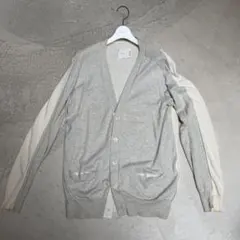 sacai グレー/ホワイト カーディガン Lのサムネイル