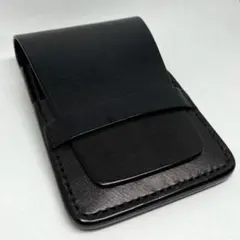 Rosier ロジエ レザーケース ブラック 水色 メガネケースリモコン