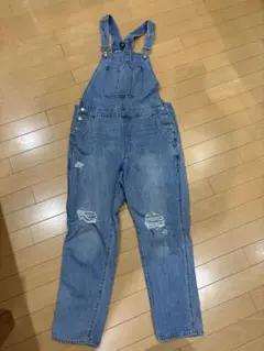 GAP デニムオーバーオール Mサイズ ダメージ加工