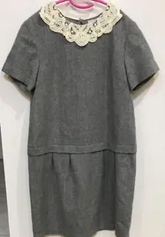 最終値下げ⭐️新品タグなし⭐️アナトリエ レース襟 半袖ワンピース