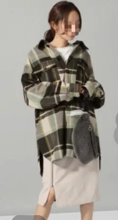 ジーナシス　オーバーサイズシャツコートアウター