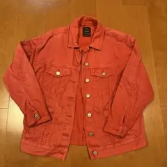 Bershka デニムジャケット S レッドのサムネイル