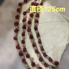 花束ブランケット　赤とピンクのバラ　飾りゴム止め付き