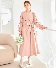 ドロストデザイントレンチコート ピンク　ウィルセレクションのサムネイル