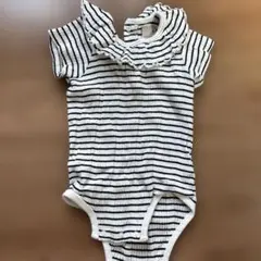 petit main ストライプロンパース 80