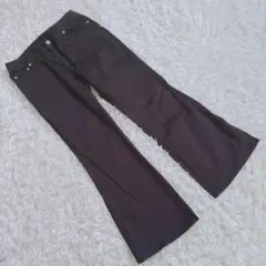 【ハッシュアッシュ】 (1) カジュアルフレアパンツ 脚長 着回し