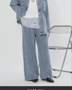 Remind me and forever接触冷感 デニムイージーパンツのサムネイル