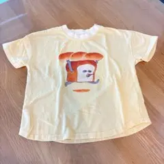 ★パンどろぼう 110cm Tシャツ　半袖　子供　キッズ　トップス　プリント　黄